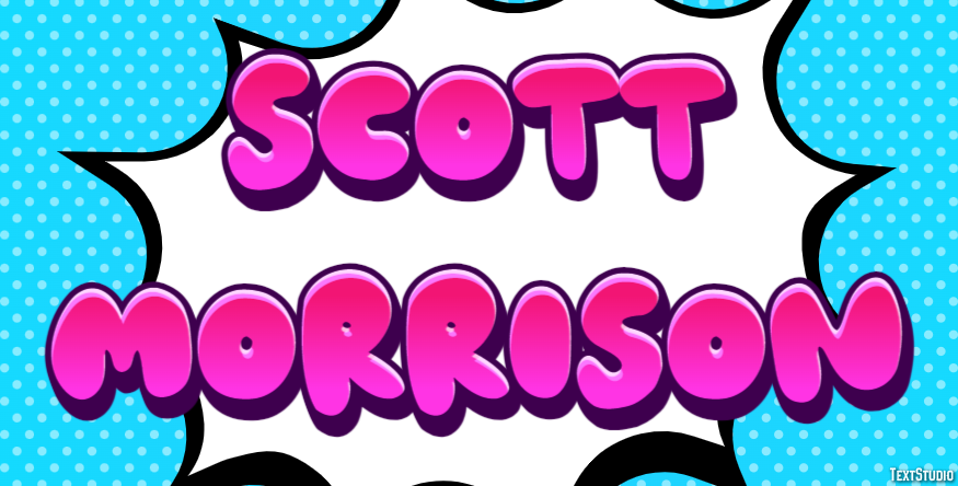 Scott Morrison Text effect