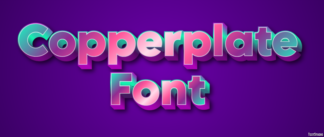 Copperplate Font Text Effect