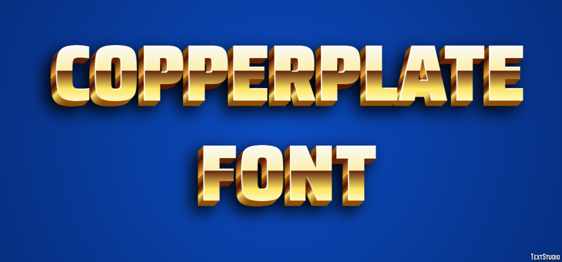 Copperplate Font Text Effect