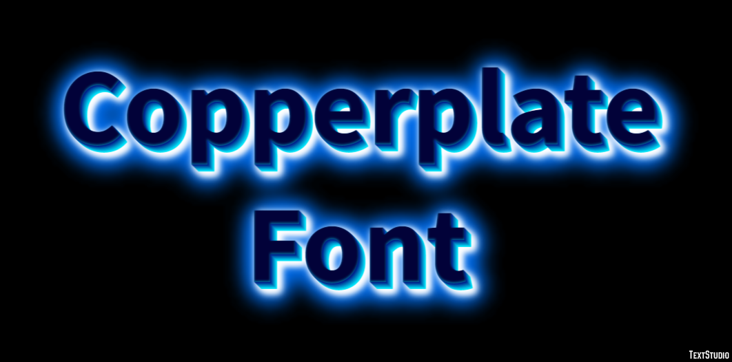 Copperplate Font Efekt tekstowy