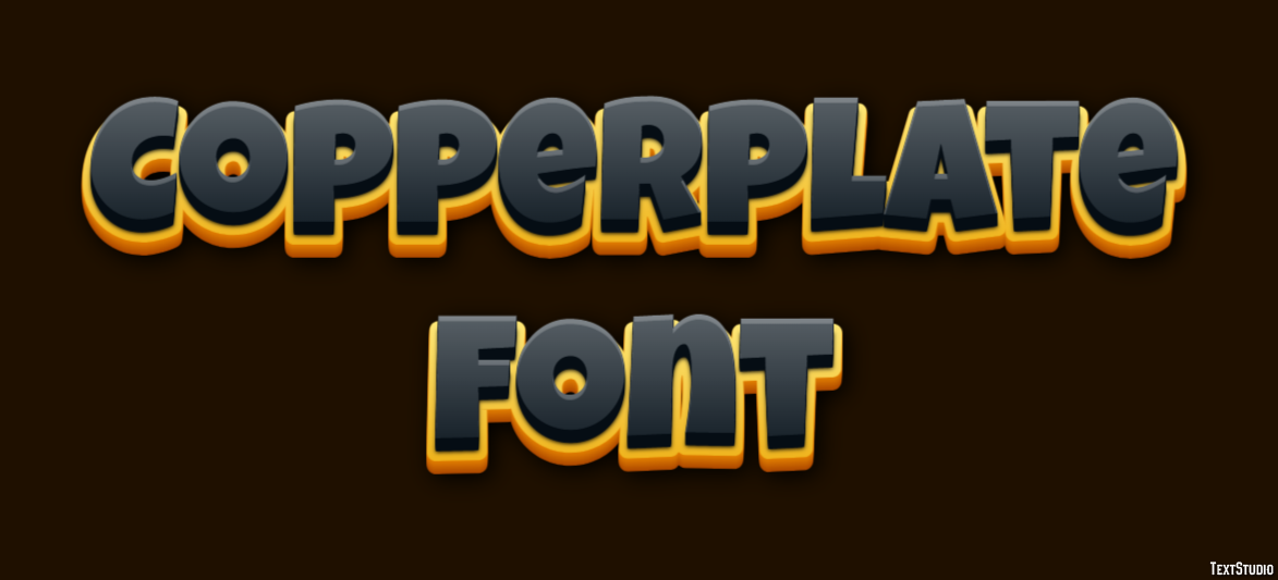 Copperplate Font Efecto de Texto