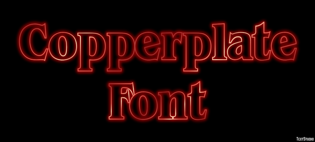 Copperplate Font Text Effect