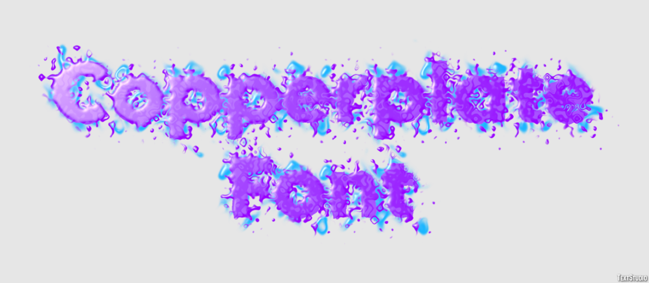 Copperplate Font Text Effect