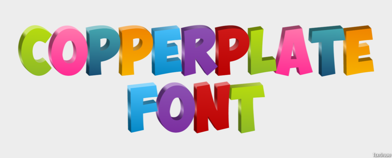Copperplate Font Text Effect