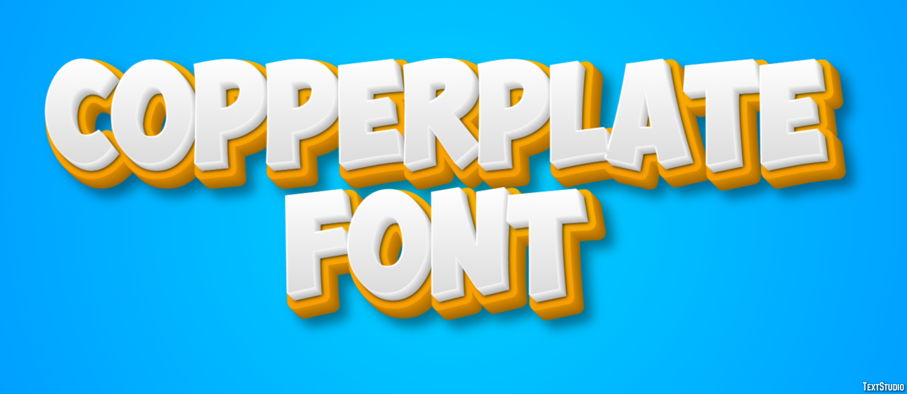 Copperplate Font Text Effect