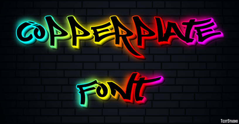 Copperplate Font Text Effect