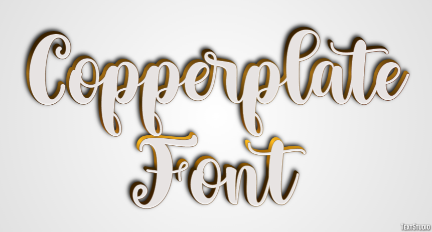 Copperplate Font Text Effect