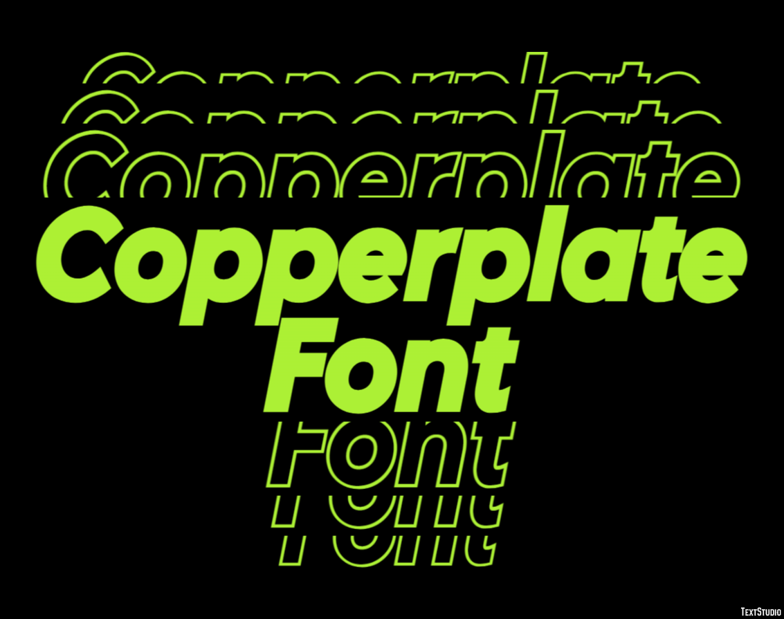 Copperplate Font Text Effect