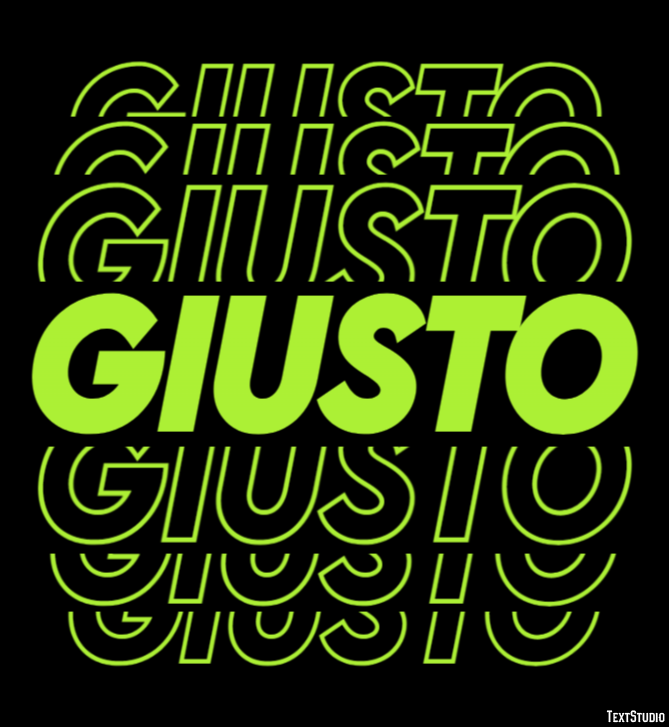 Giusto Effetto testo