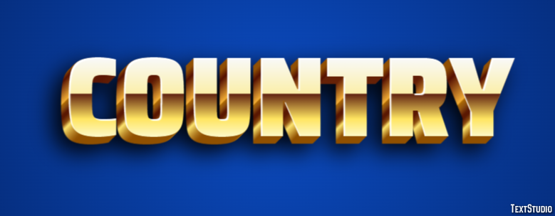 Country Text Effect