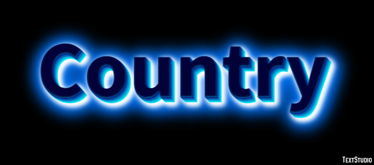 Country Efeito de texto