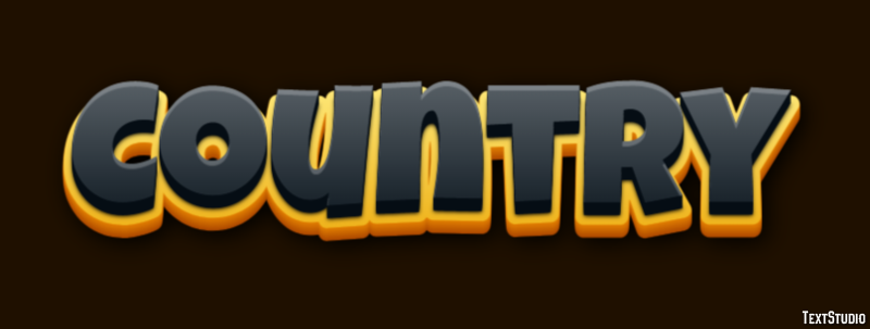 Country Text Effect