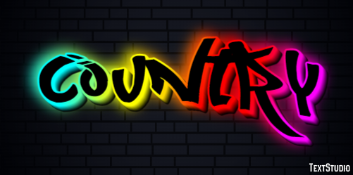 Country Text Effect