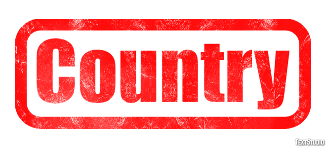 Country Texteffekt