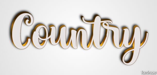 Country Texteffekt