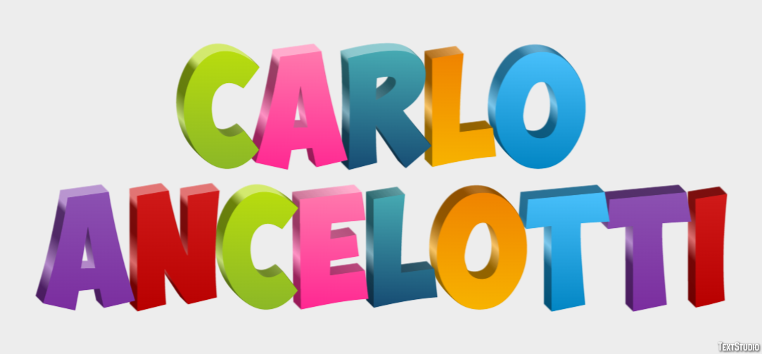 Carlo Ancelotti Text Effect