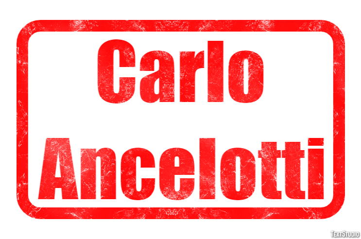 Carlo Ancelotti Text effect