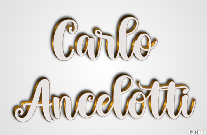 Carlo Ancelotti Text Effect