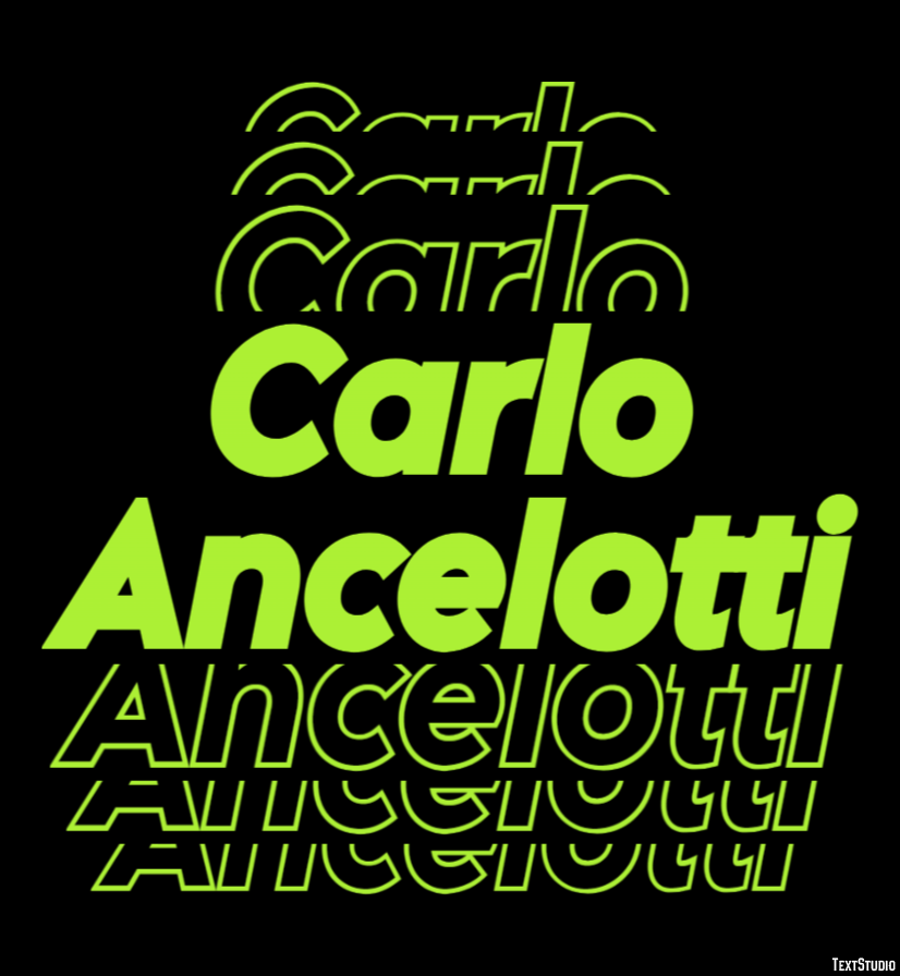 Carlo Ancelotti Text effect