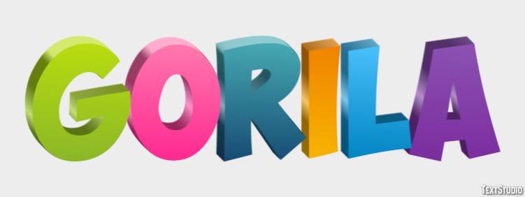 Gorila Efecto de texto