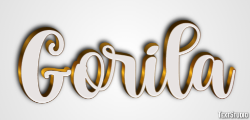 Gorila Efecto de texto