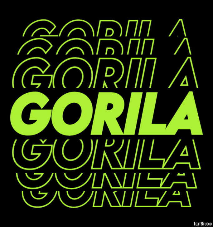 Gorila Efecto de texto