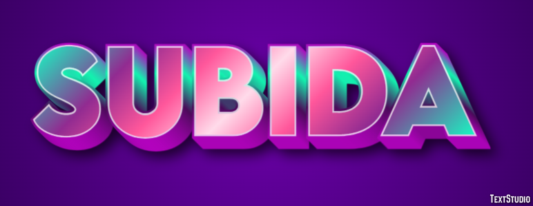Subida Text effect