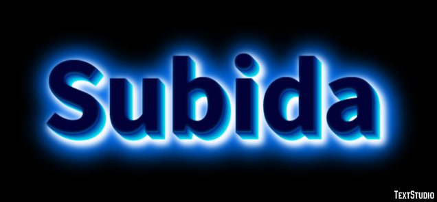 Subida Text effect