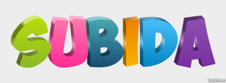 Subida Text effect
