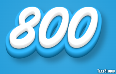 800 Text Effect