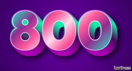800 Text Effect