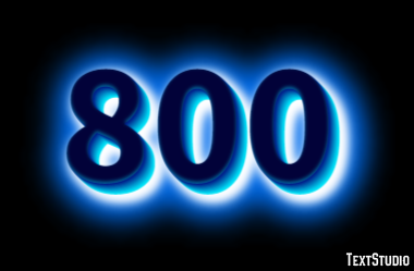 800 Text Effect