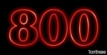 800 Text Effect