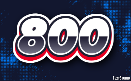800 Text Effect