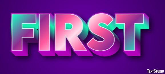 First Tekst Effect