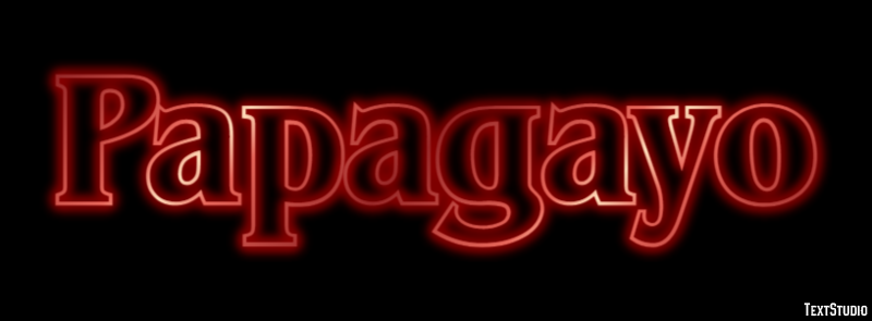 Papagayo Efecto de texto