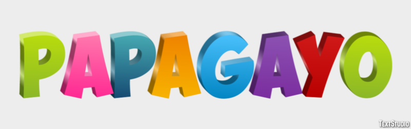 Papagayo Efecto de texto