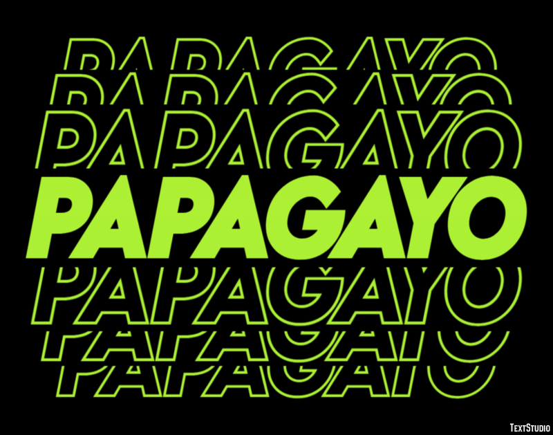 Papagayo Efecto de Texto