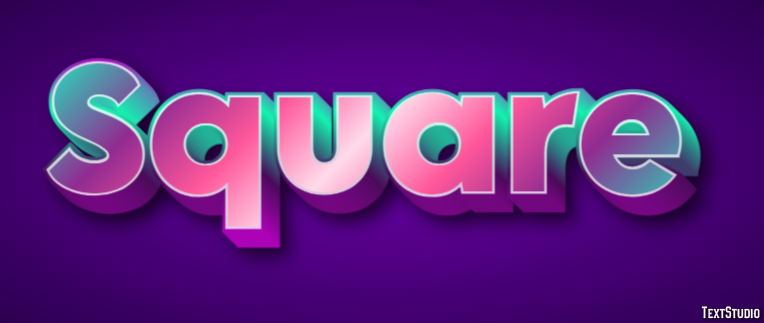 Square Text effect