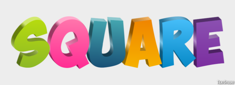 Square Text effect