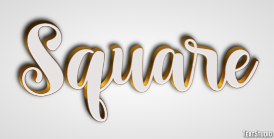 Square Text effect