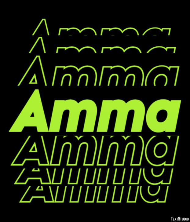 Amma Text effect