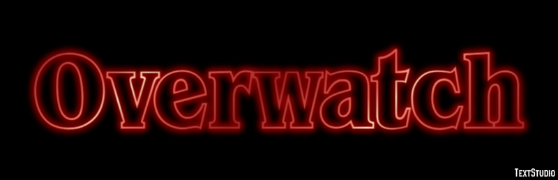 Overwatch Эффект текста