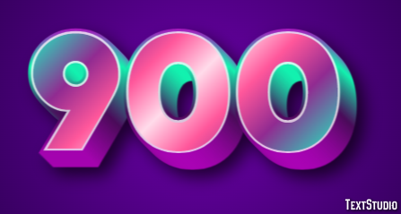 900 Text Effect
