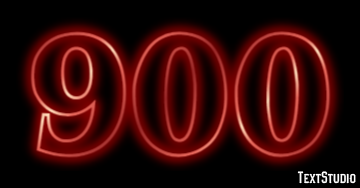 900 Text Effect