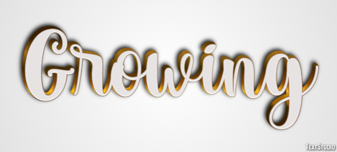 Growing Texteffekt