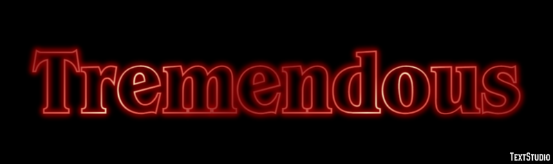Tremendous Эффект текста