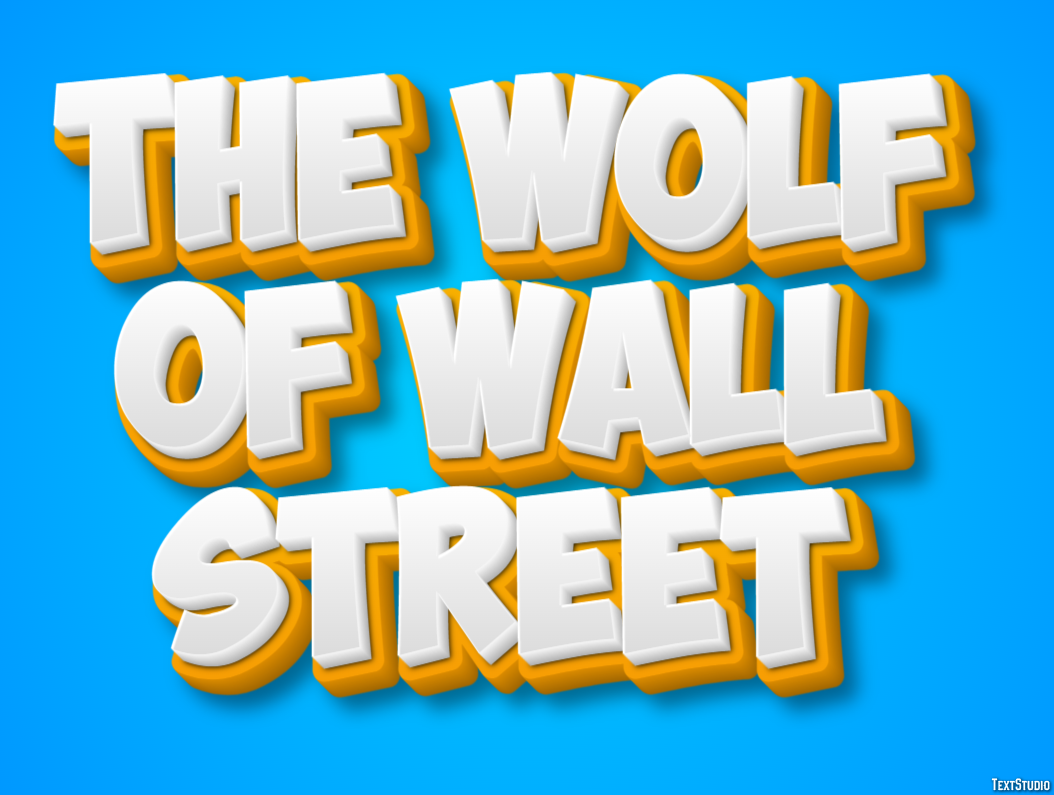 The Wolf of Wall Street Tekst Effect