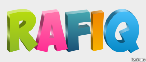 Rafiq Text Effect
