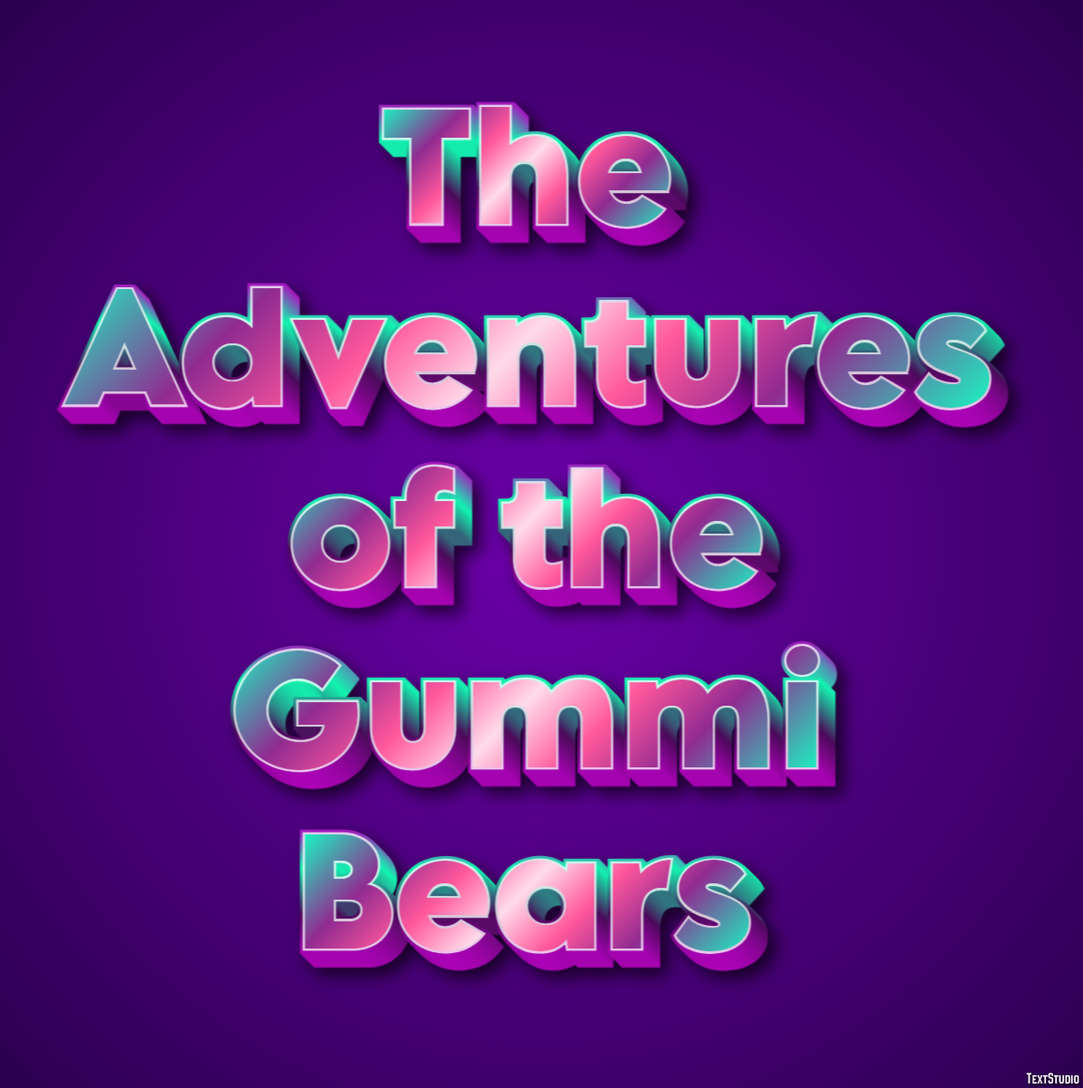 The Adventures of the Gummi Bears Text Effect